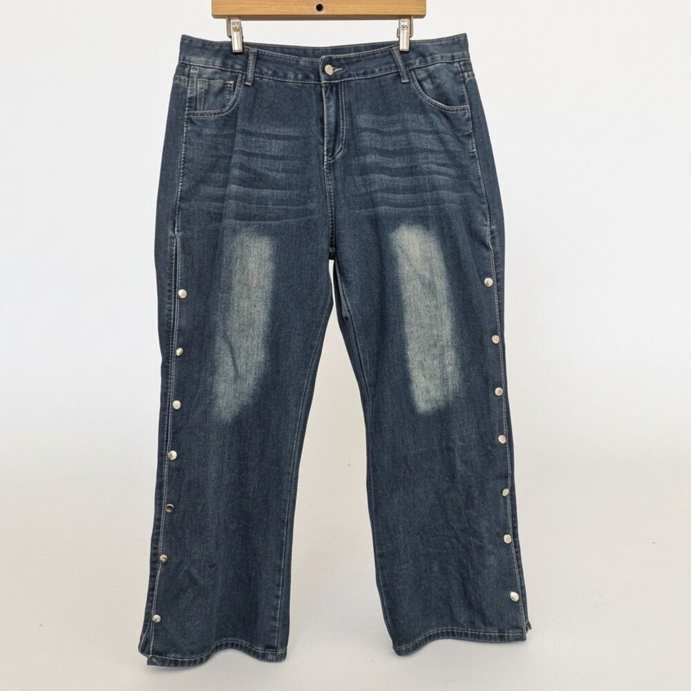 NWT Road Markings XXL Wide Leg Breakaway High Waisted Punk Indie Skater Grunge